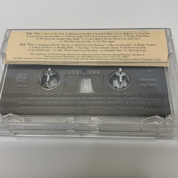 Cassette Tape | Time Life Music The Country Hall Of Fame Presents Hank Williams - Picture 3 of 7